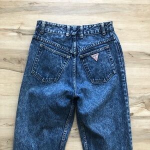 Vintage Guess Georges Marciano Design High Waist Acid Wash Dark Blue Denim Jeans